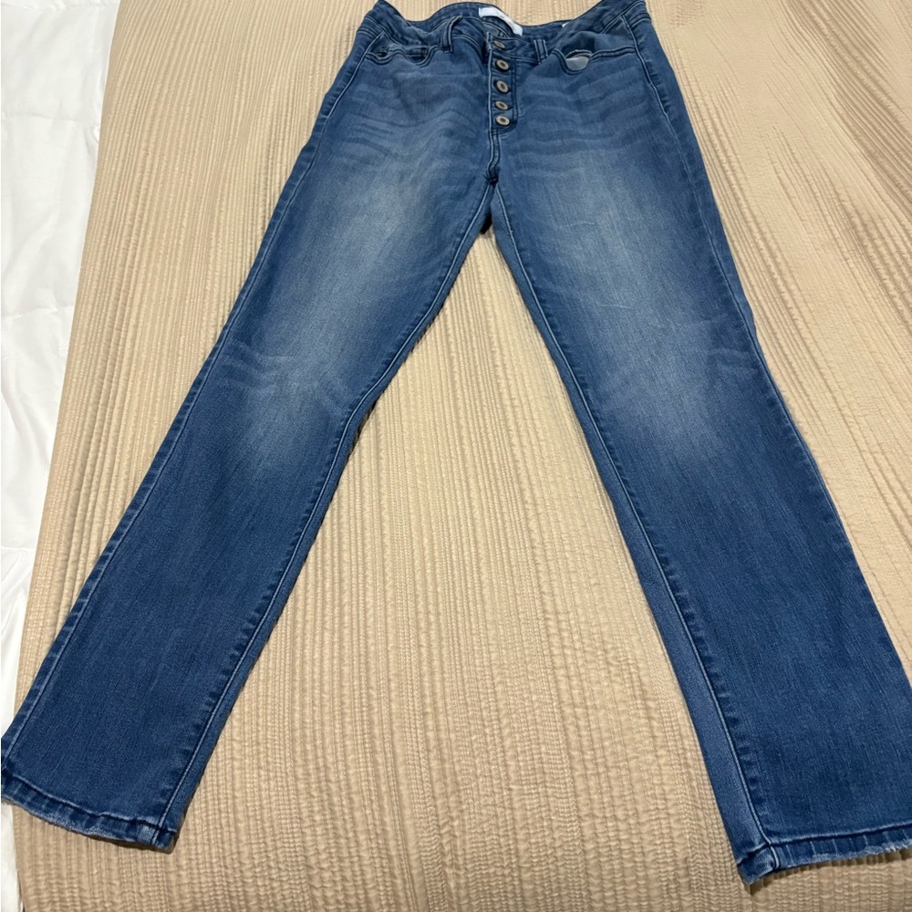 KanCan Women's Denim Blue Skinny Leg Jeans